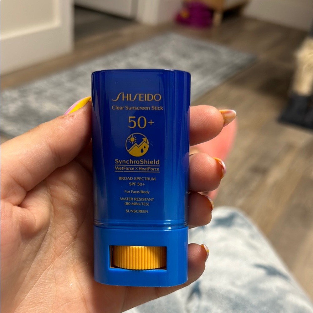 Shiseido Blue and Orange Sunscreen Stick